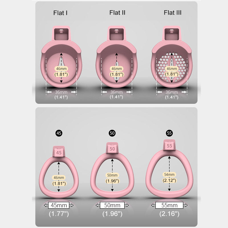 Cage de chasteté plate rose JEUSN