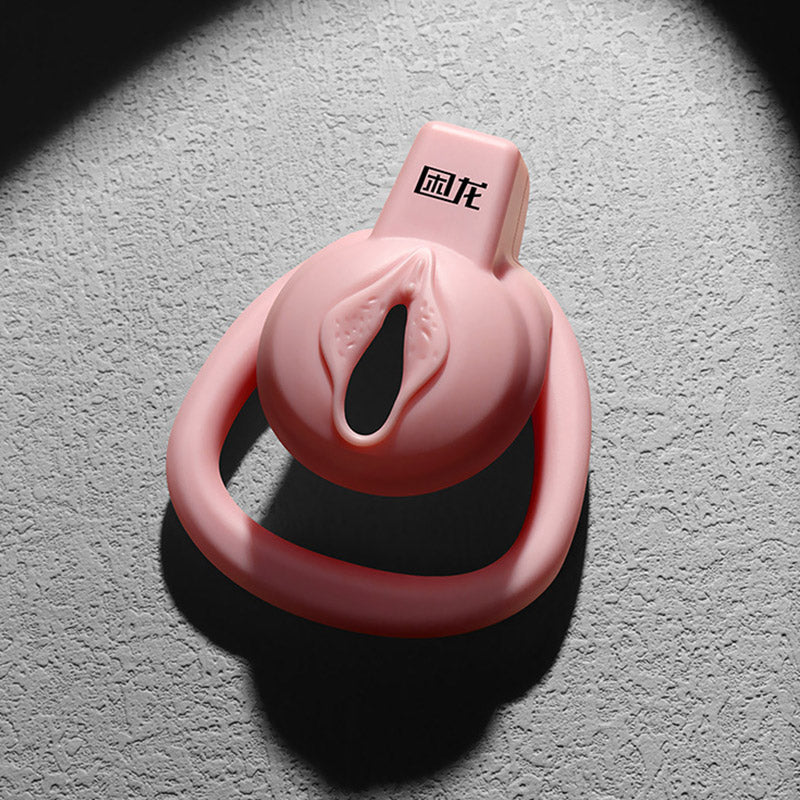 JEUSN Pink Flat Chastity Cage