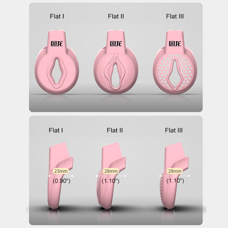 JEUSN Rosa flacher Keuschheitskäfig