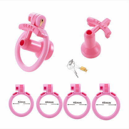 Pink negative urethral cage standard package with four rings