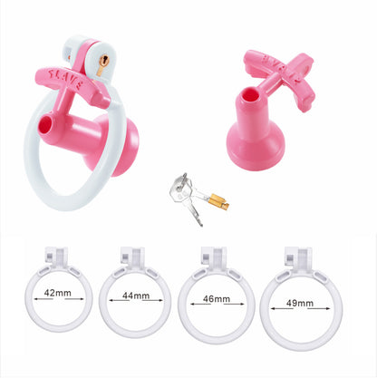 Pink and white negative urethral cage standard package
