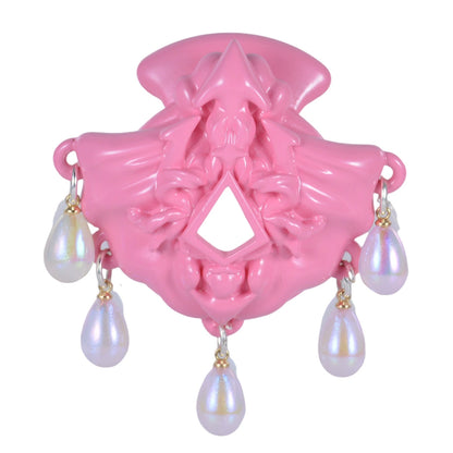 Pink Ocean Tears Flat Chastity Cage – pink flat cage sculpted front detail