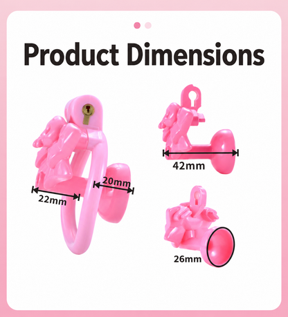 Pink skull negative cage measurements in millimeters