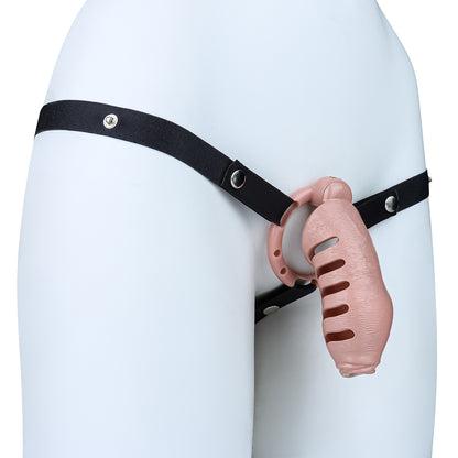Premium Resin Cock Cage with 4 Interchangeable Rings