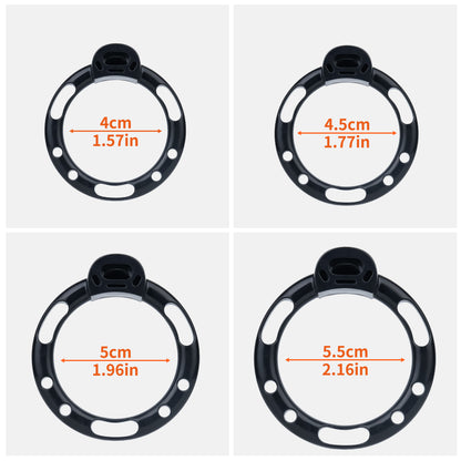 Premium Resin Cock Cage with 4 Interchangeable Rings