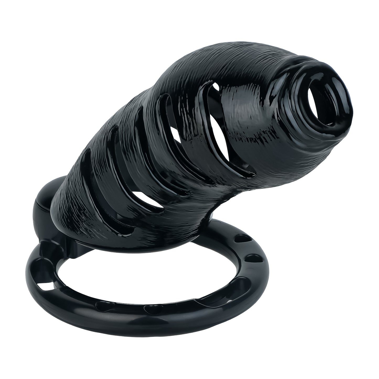 Premium Resin Cock Cage with 4 Interchangeable Rings