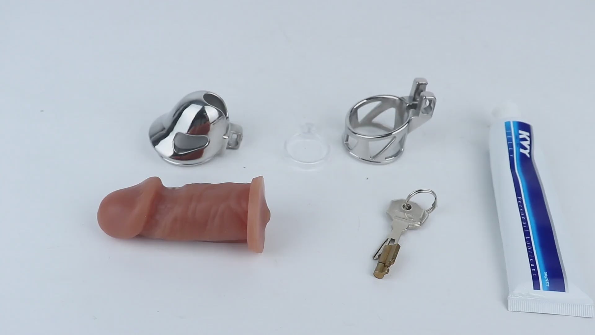 Stainless Steel Ringless Chastity Cage - video