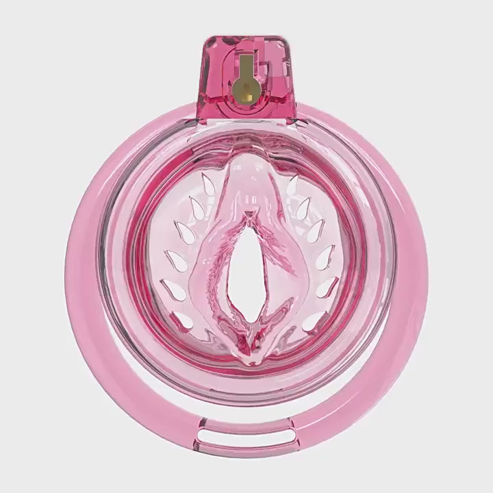 Flat Soft Chastity Cage with 6 Rings - 