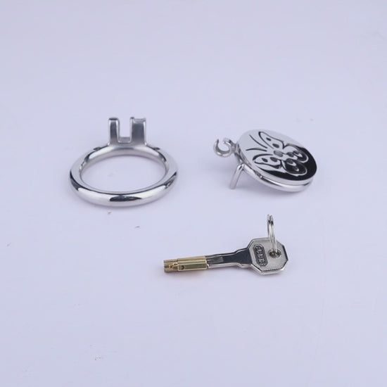 Steel Butterfly Flat Chastity Lock - 4