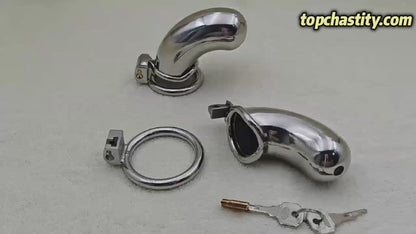 Stainless Steel Long Cylindrical Chastity Device