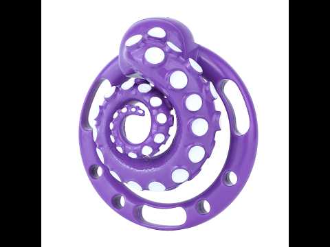 Tentacle Twist Chastity Cage assembly and purple and pink belt configurations