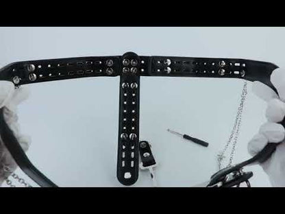 Qiling Metal Chastity Pants with Chains product video