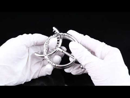 Adjustable Dual Ring Metal Cock Ring with Weighted Chains product video