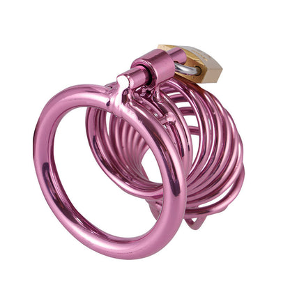 Metal Purple Chastity Cage