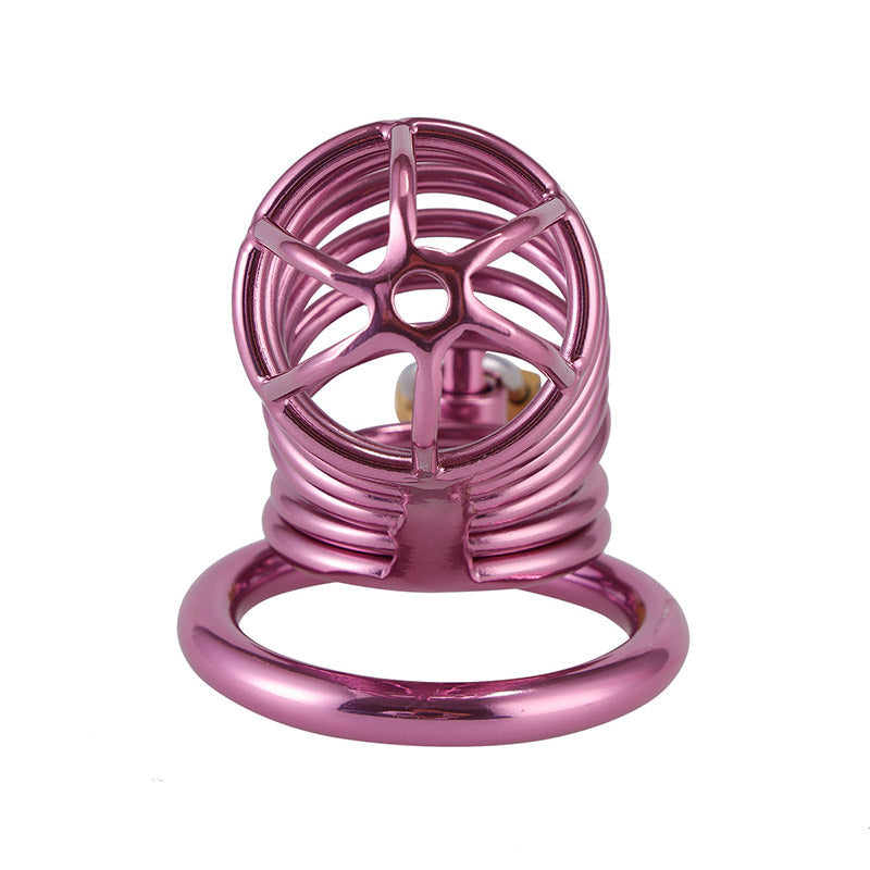 Metal Purple Chastity Cage