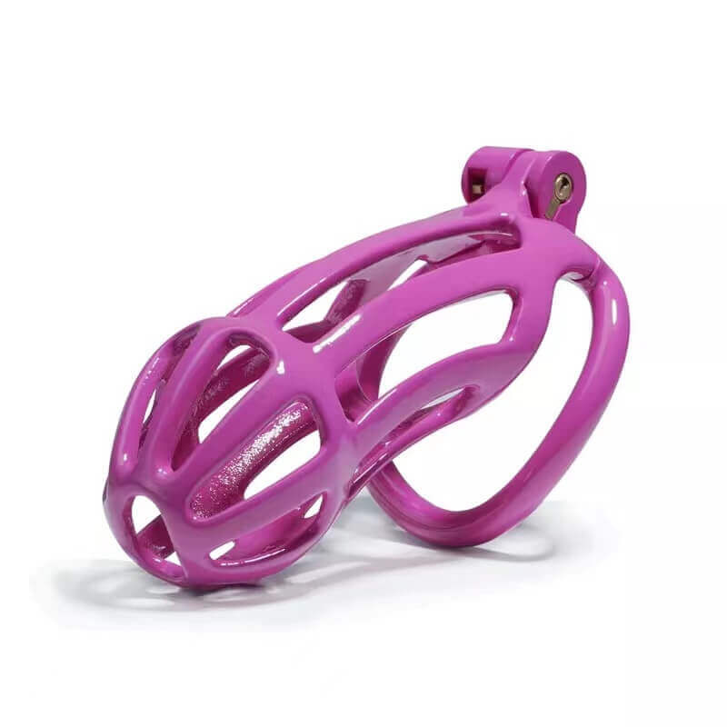 Purple Stripe Mamba Chastity Cage Kit 1.77 To 4.13 Inches Long