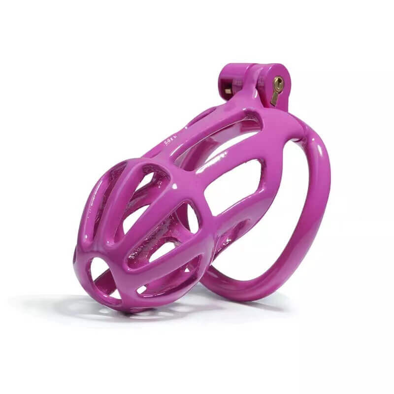 Purple Stripe Mamba Chastity Cage Kit 1.77 To 4.13 Inches Long