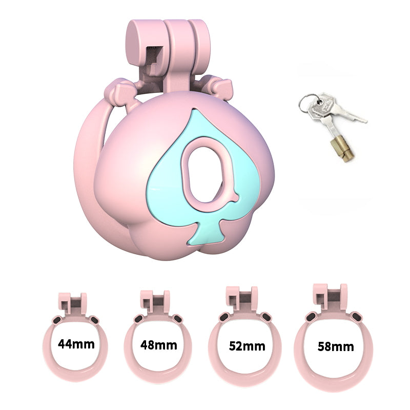 Q Peach Chastity Cage