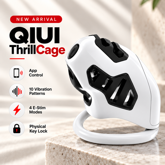 QIUI Thrill Cage Chastity Cage with 10 E-Stim Intensity Levels