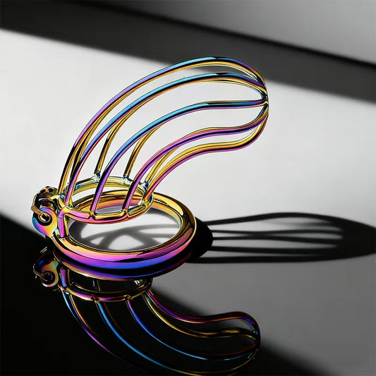Rainbow Long Banana Chastity Cage 1