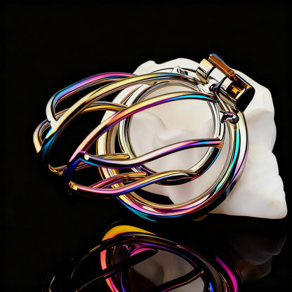 Rainbow Small Banana Chastity Cage 1