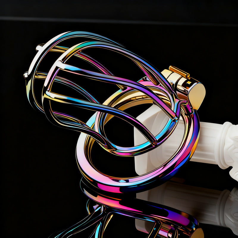 Rainbow Small Banana Chastity Cage