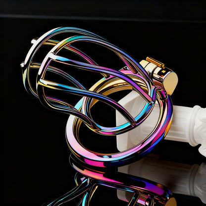Rainbow Small Banana Chastity Cage