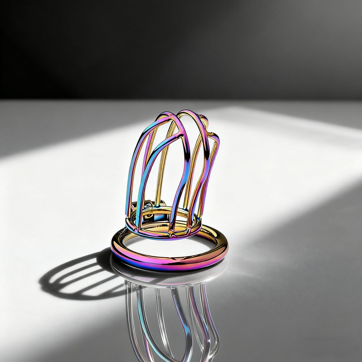 Rainbow Small Banana Chastity Cage 8
