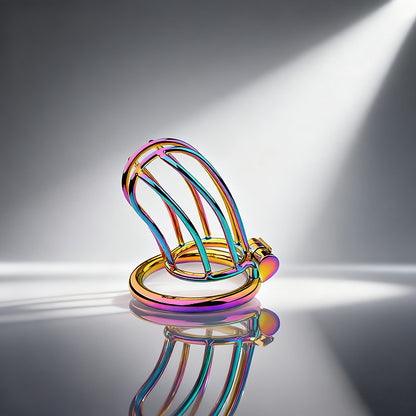 Rainbow Small Banana Chastity Cage 3