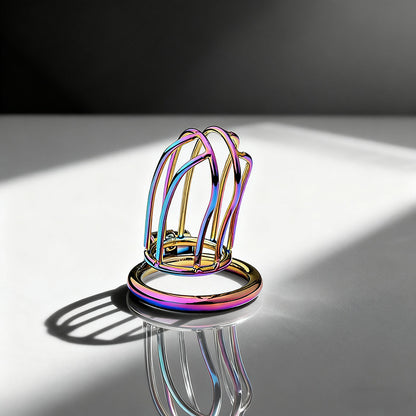 Rainbow Small Banana Chastity Cage 4