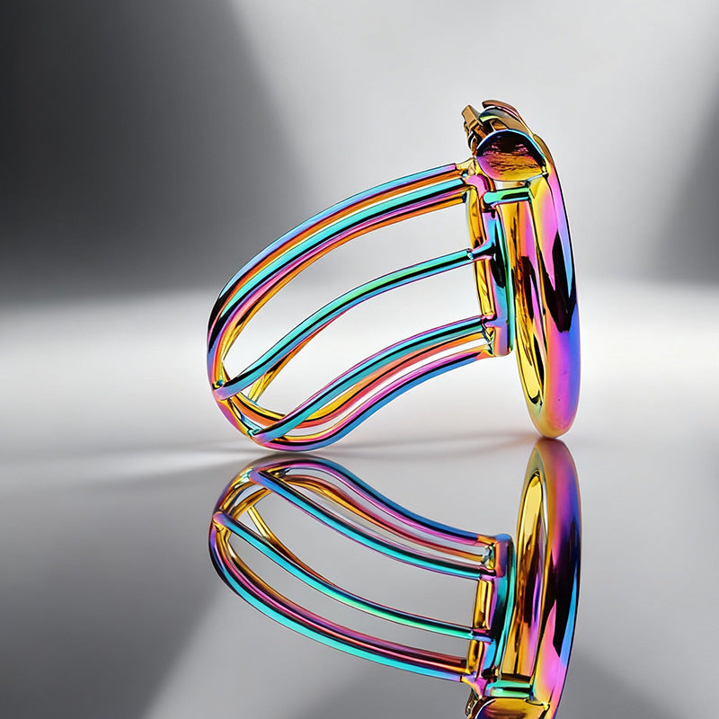 Rainbow Small Banana Chastity Cage 9