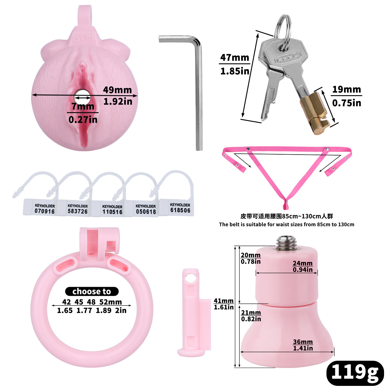 Realistic Clitoris Chastity Cage - 8