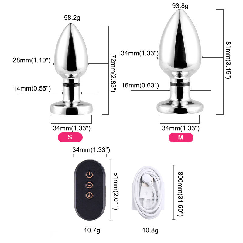 Remote Control Butt Plug  Electric Shock & Vibration