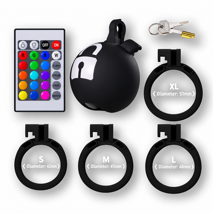 Remote Control Glowing Chastity Cage
