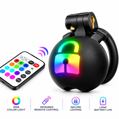 Remote Control Glowing Chastity Cage