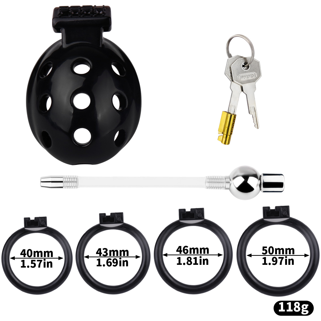 Resin Breathable Male Chastity Cage -12