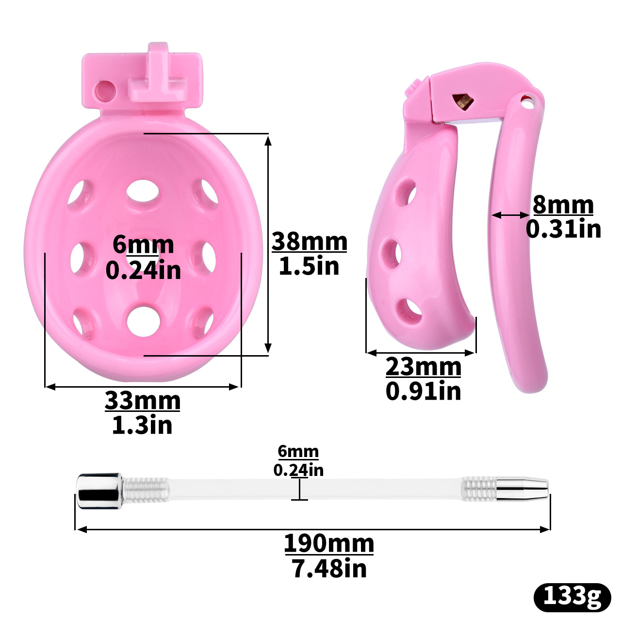 Resin Breathable Male Chastity Cage -3
