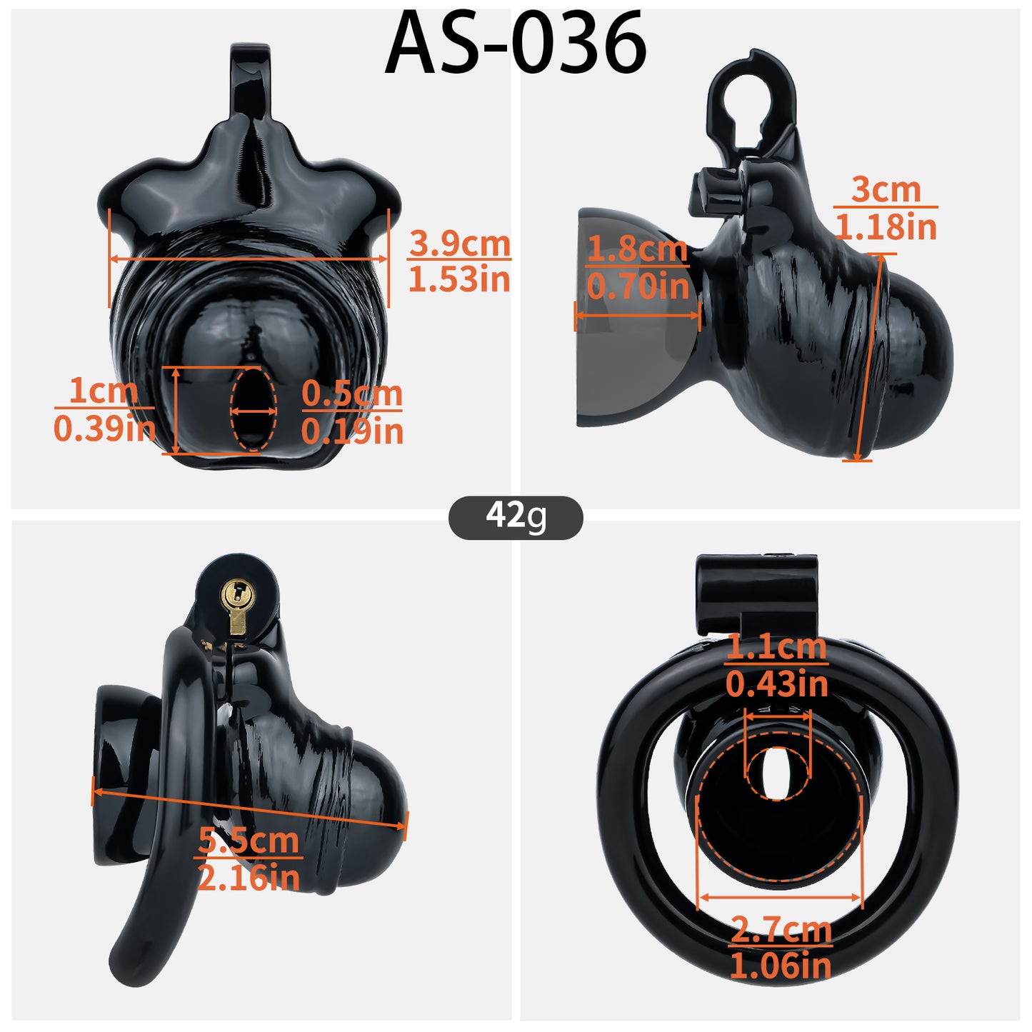 Resin Inverted Chastity Cage