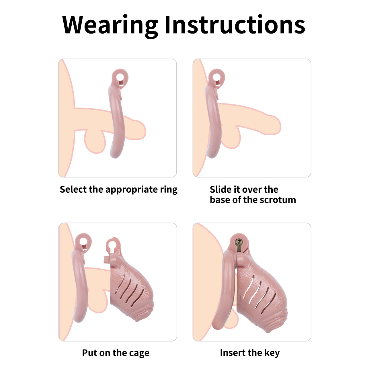 Resin Realistic Chastity Cage