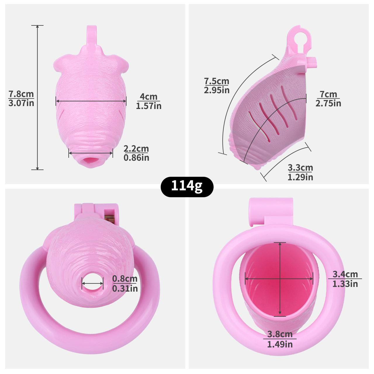 Resin Realistic Chastity Cage