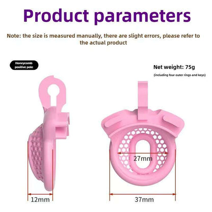 3D 4Rings Super Small Reticular BDSM Chastity Cage