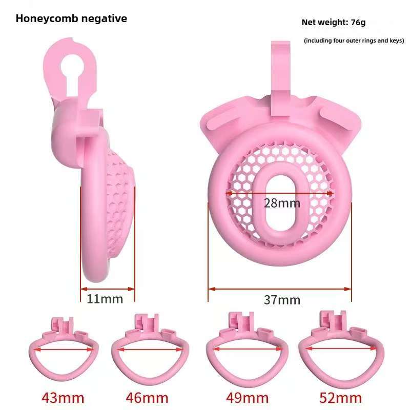 3D 4Rings Super Small Reticular BDSM Chastity Cage
