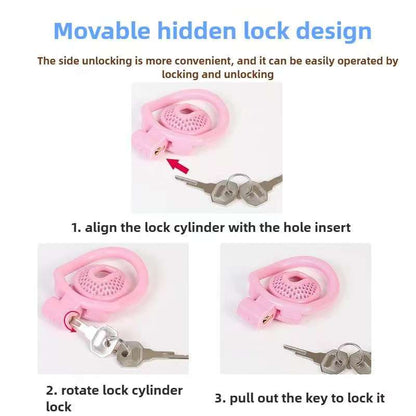 3D 4Rings Super Small Reticular BDSM Chastity Cage