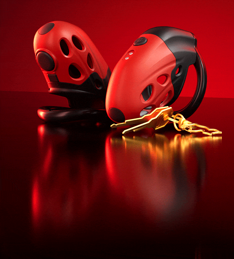 Lockink Telescopic Electric Shock Chastity Cage