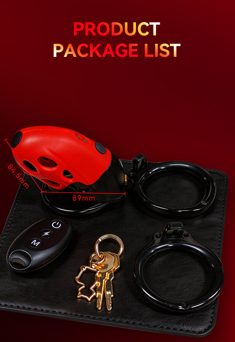 Lockink Telescopic Electric Shock Chastity Cage