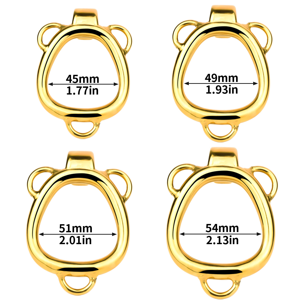 Shell Design Golden Chastity Cage - 8
