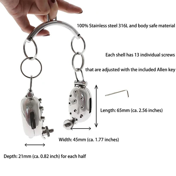 Evil Shells Stainless Steel Ball Stretcher -8