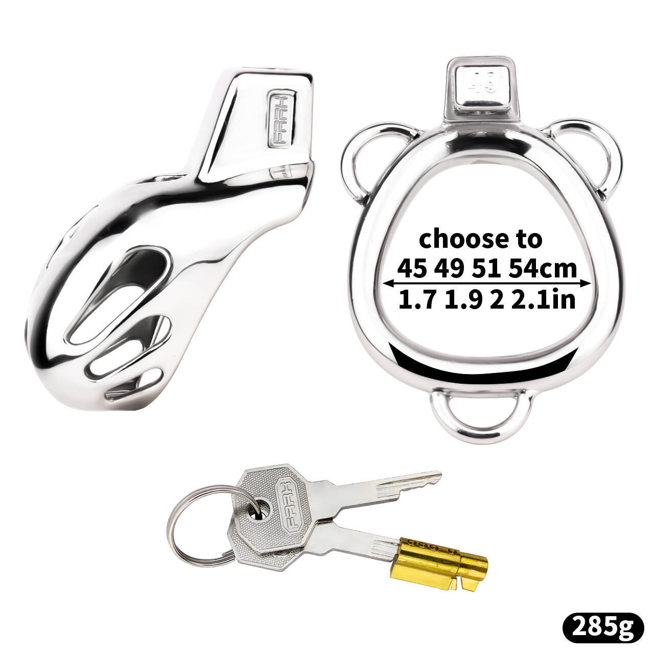 Short Smooth Stainless Steel Mamba Cage with Belt