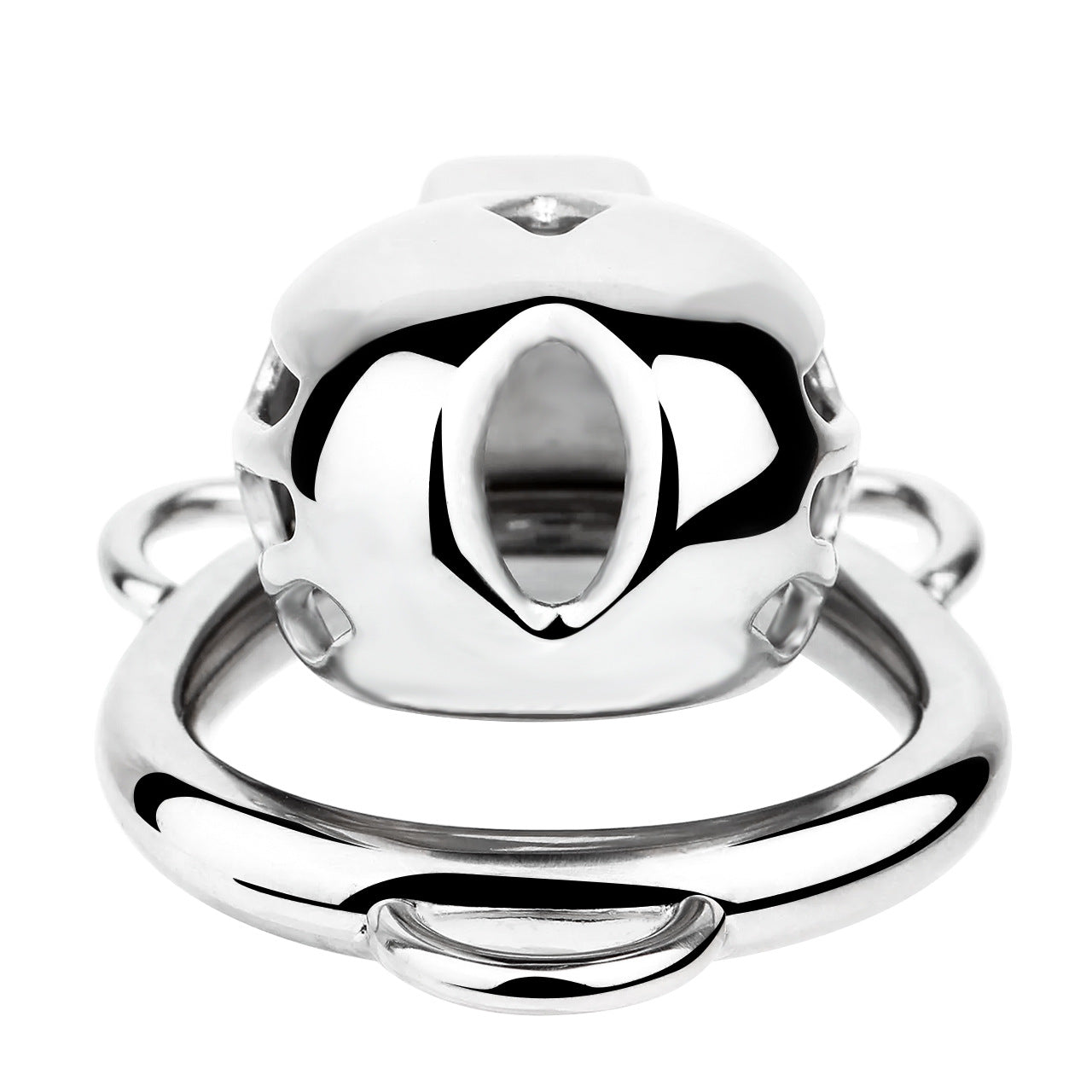 Short Smooth Stainless Steel Mamba Cage with Belt