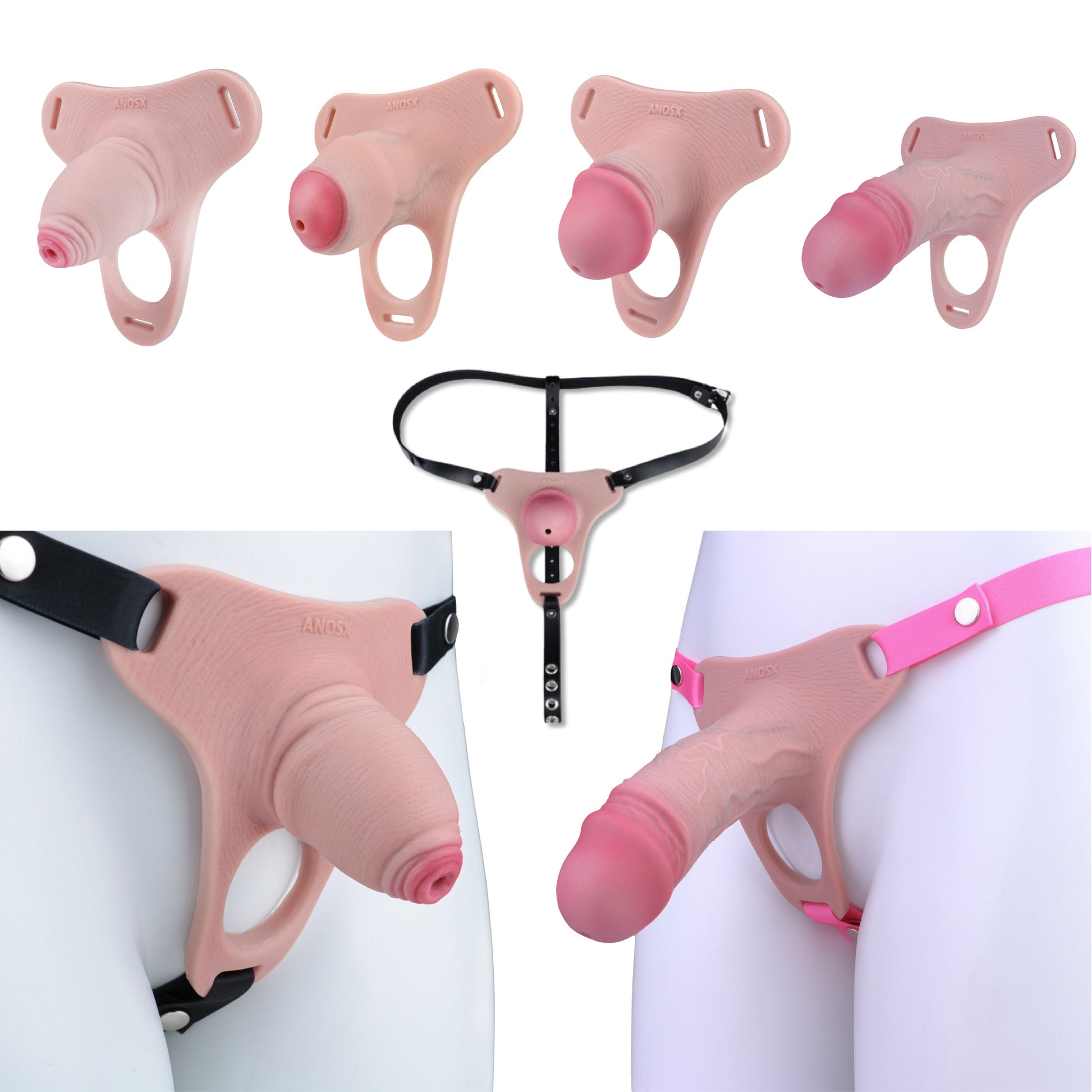 Silicone Real Dildo Wearable Chastity Device 1